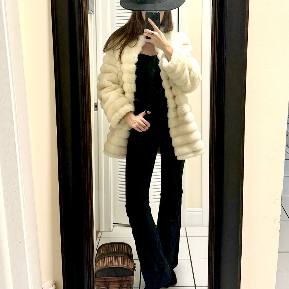 1960s Outerlayers White Fur ( faux) coat